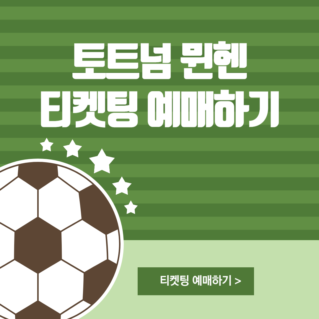 토트넘 뮌헨 티켓팅 예매하기