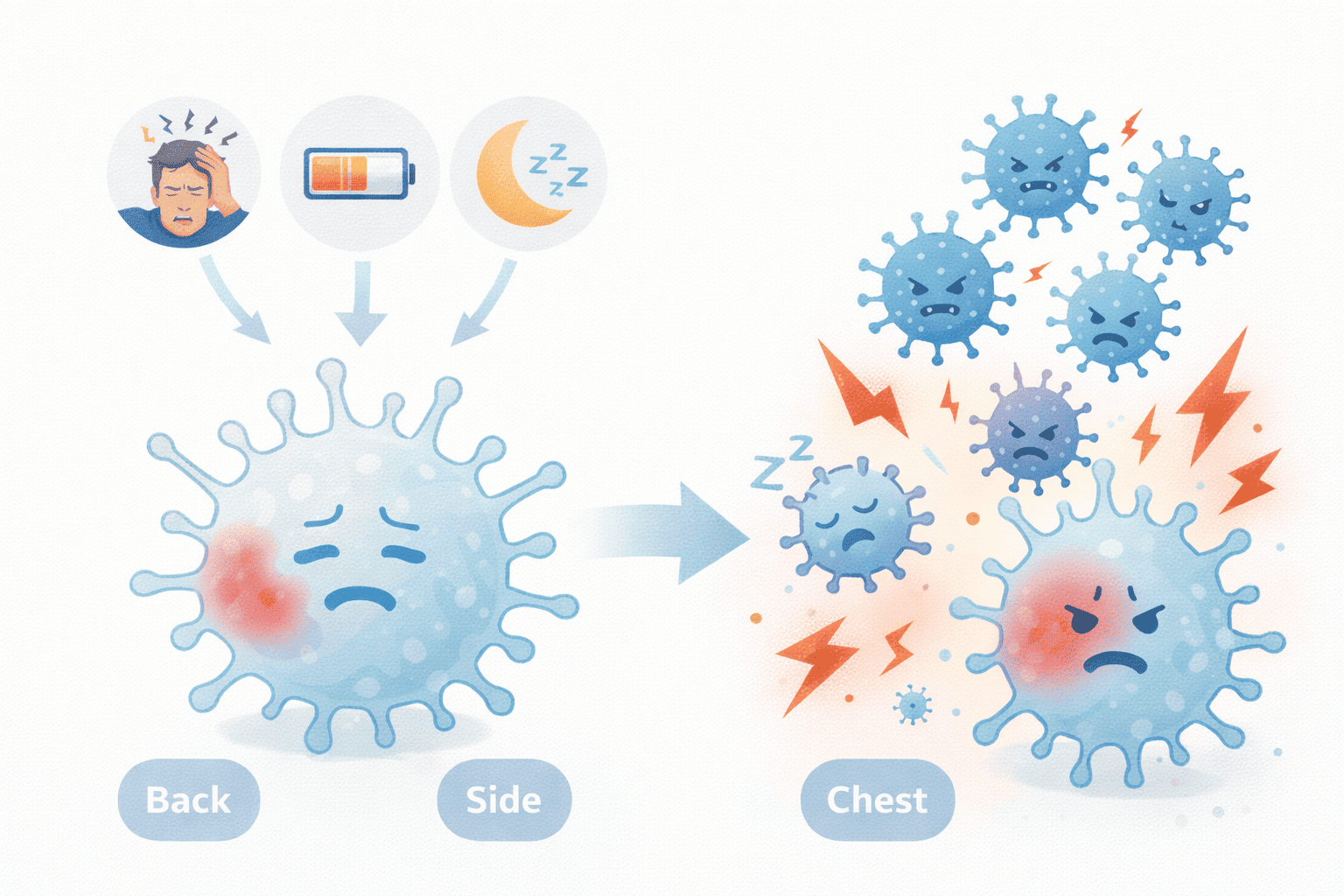대상포진 원인과 진행 과정 관련 사진