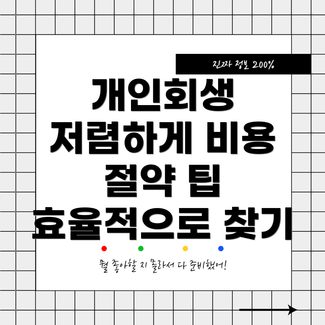 개인회생 비용