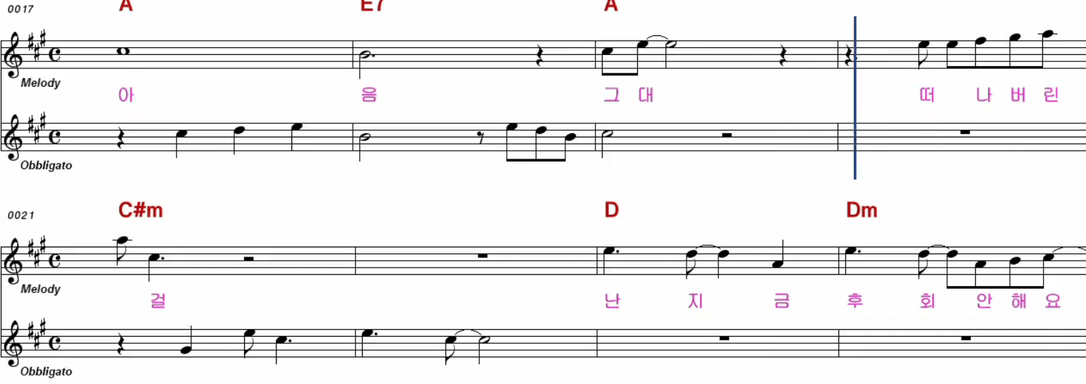 양수경 사랑은 창밖에 빗물같아요 악보