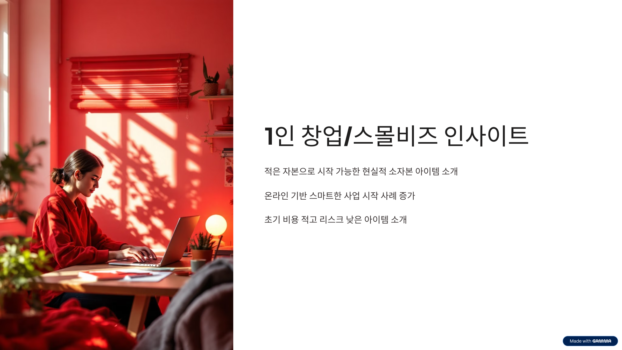 현실적 소자본 아이템 소개