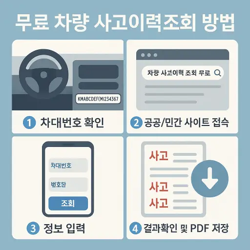 무료 차량 사고이력조회 방법