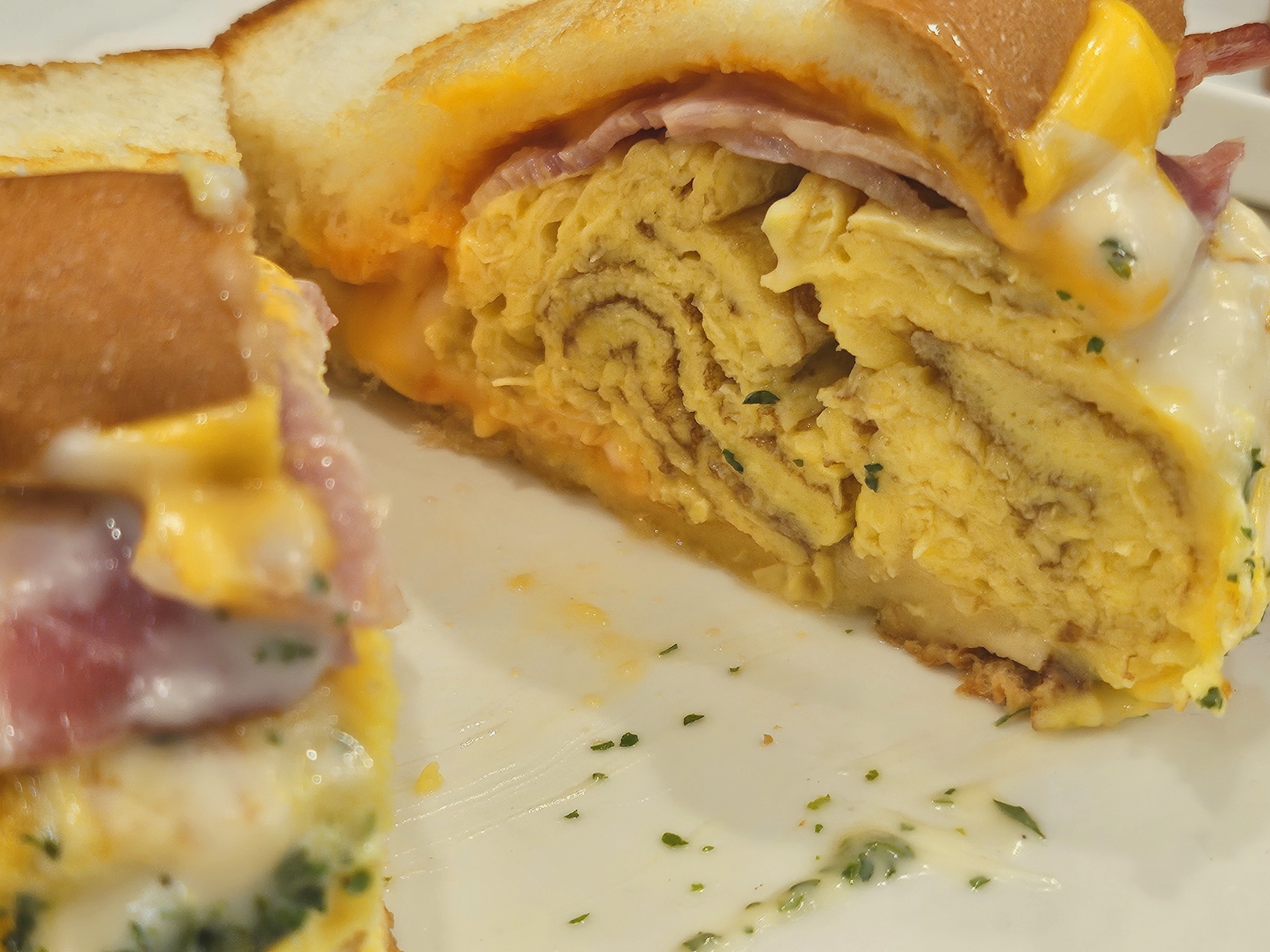 에그드랍 - 베이컨 더블 치즈 샌드위치