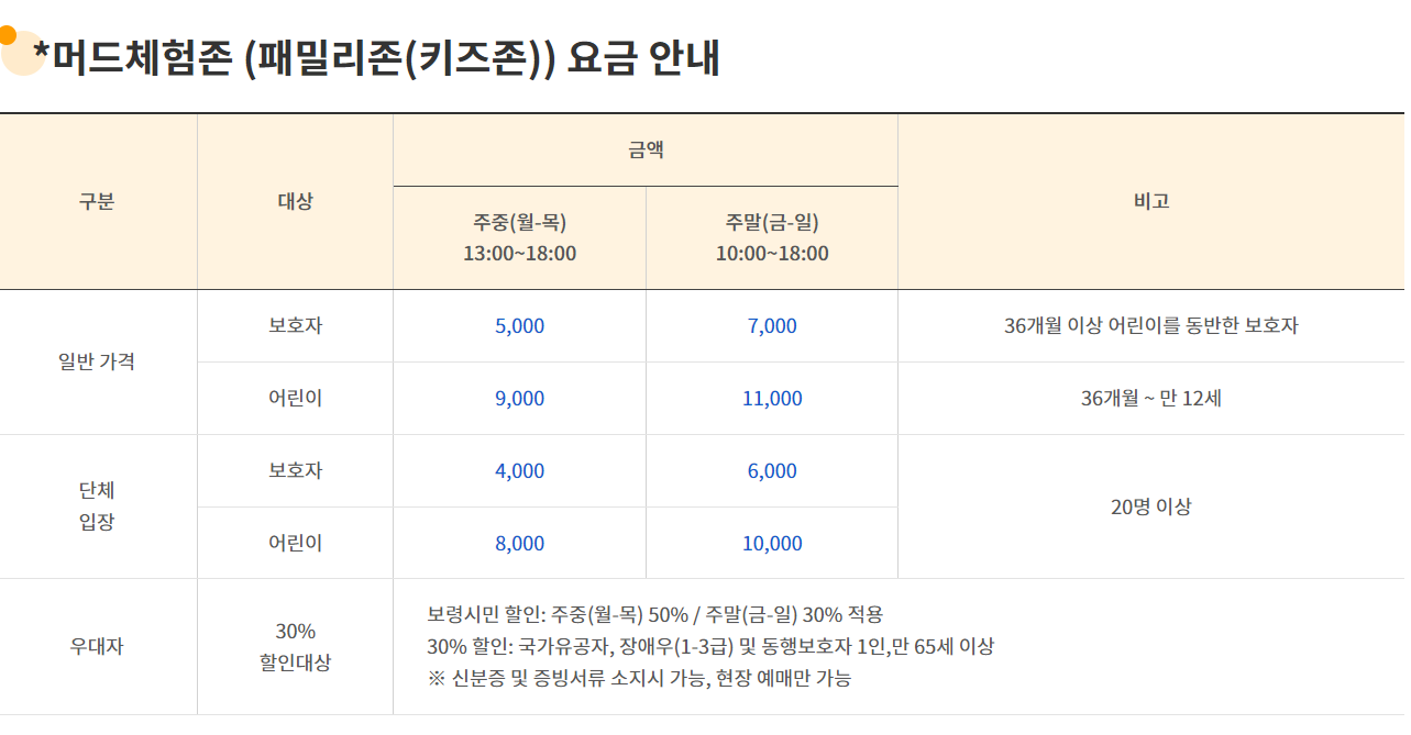 보령머드축제 체험존입장권 예매