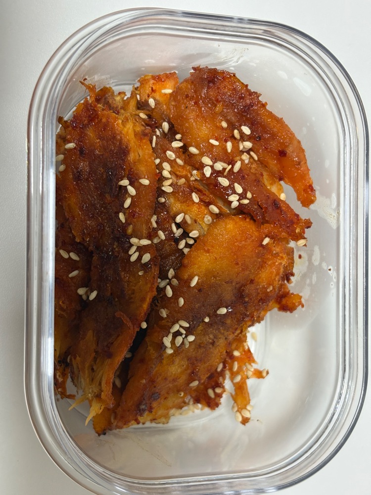 완성 후 더덕 구이