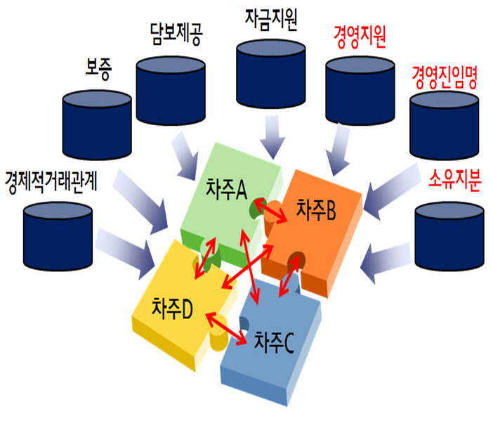 신용리스크 공유집단 내용 구조도