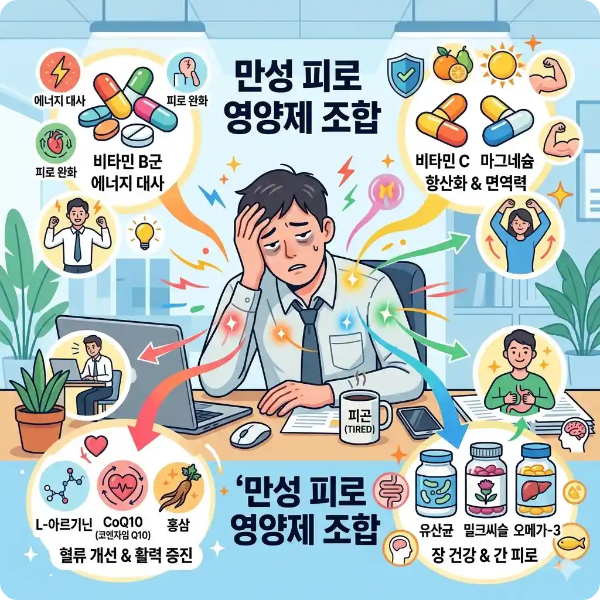 만성 피로 영양제 조합 직장인 활력