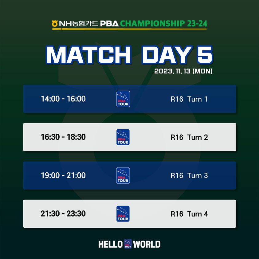 NH농협카드PBA프로당구투어16강일정