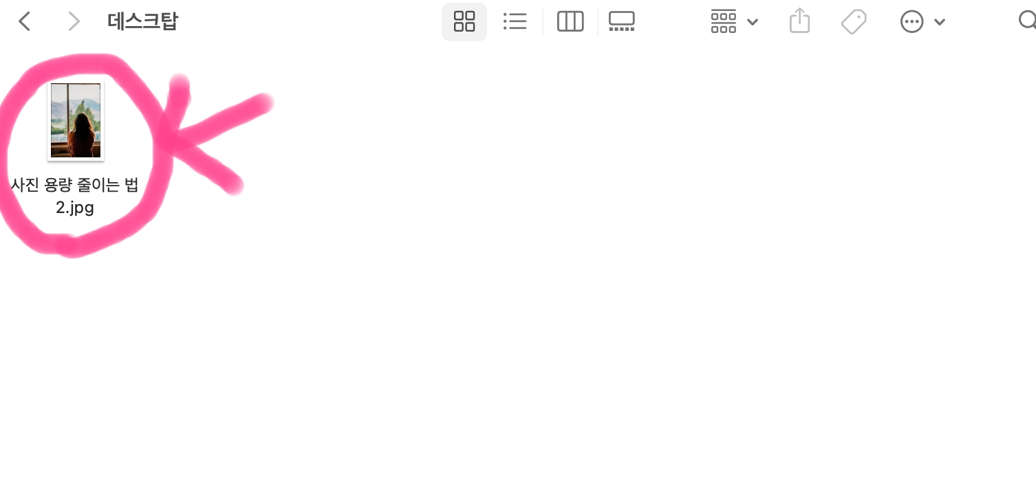 용량을 줄이고 싶은 사진을 클릭한다.