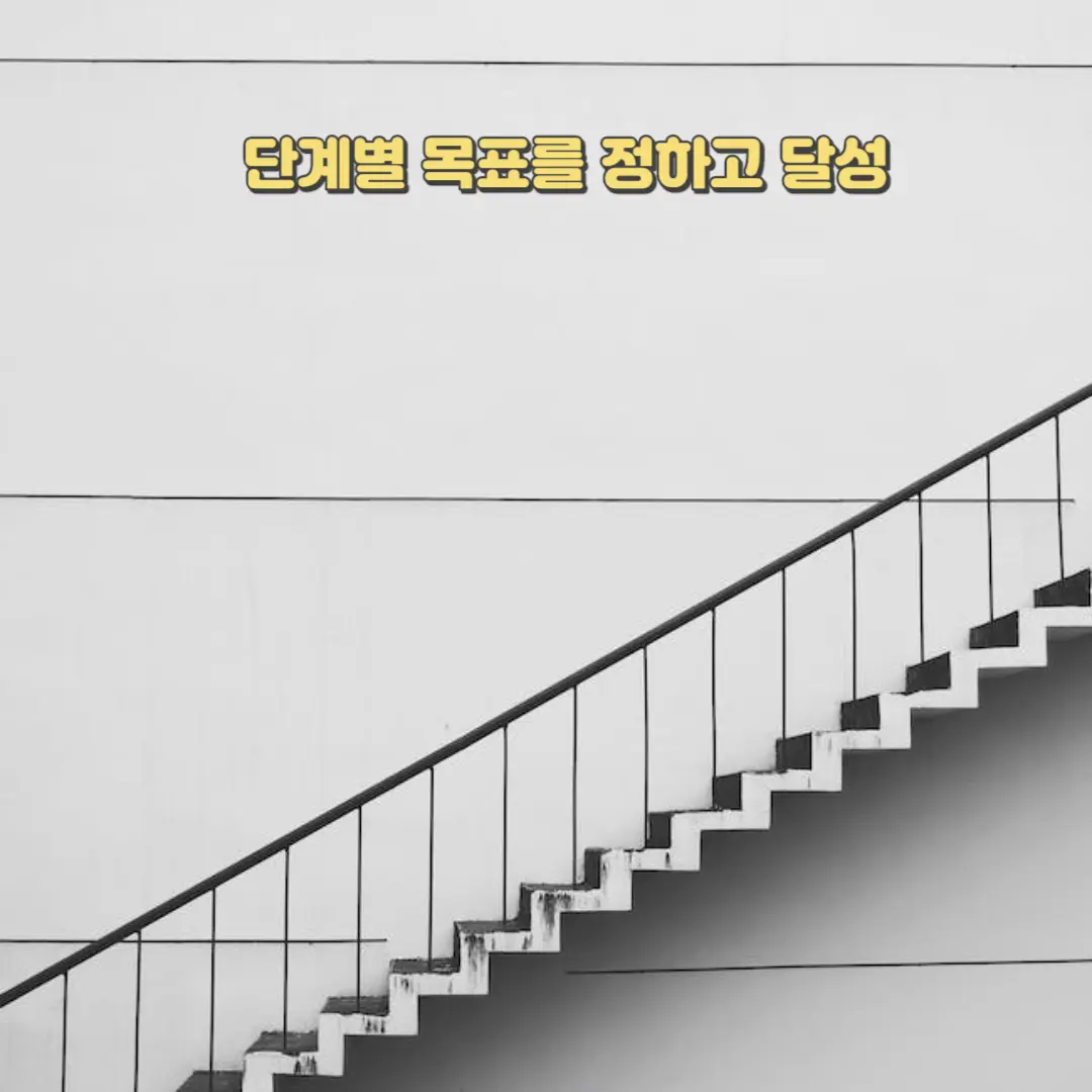 단계별 목표를 잡고 달성