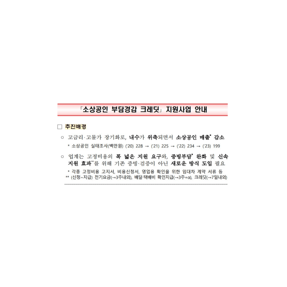 2025 소상공인 부담경감 크레딧 50만원 신청방법 &amp; 대상조건