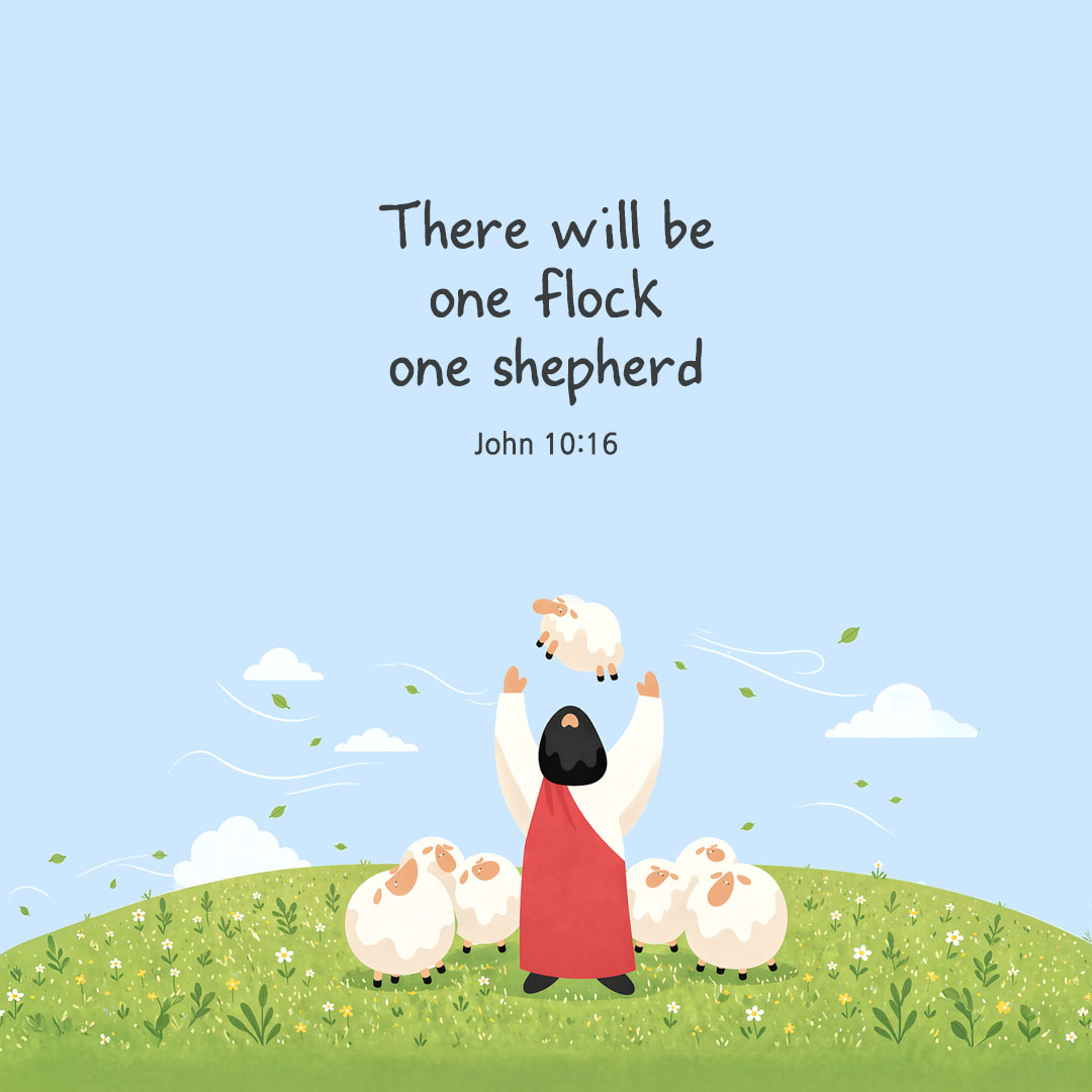 Today's Bible verse card John 10:16 scripture image