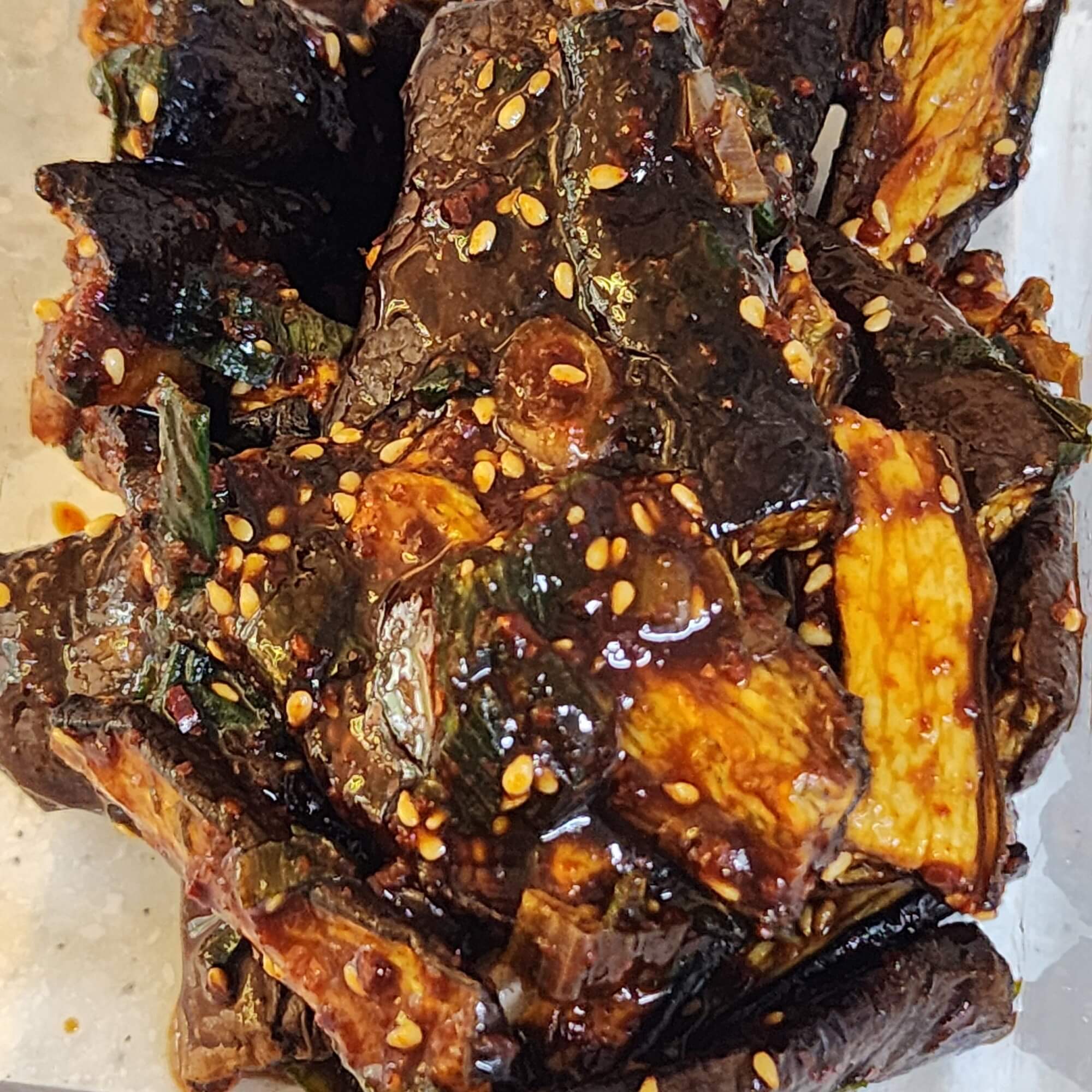 완성된 가지무침