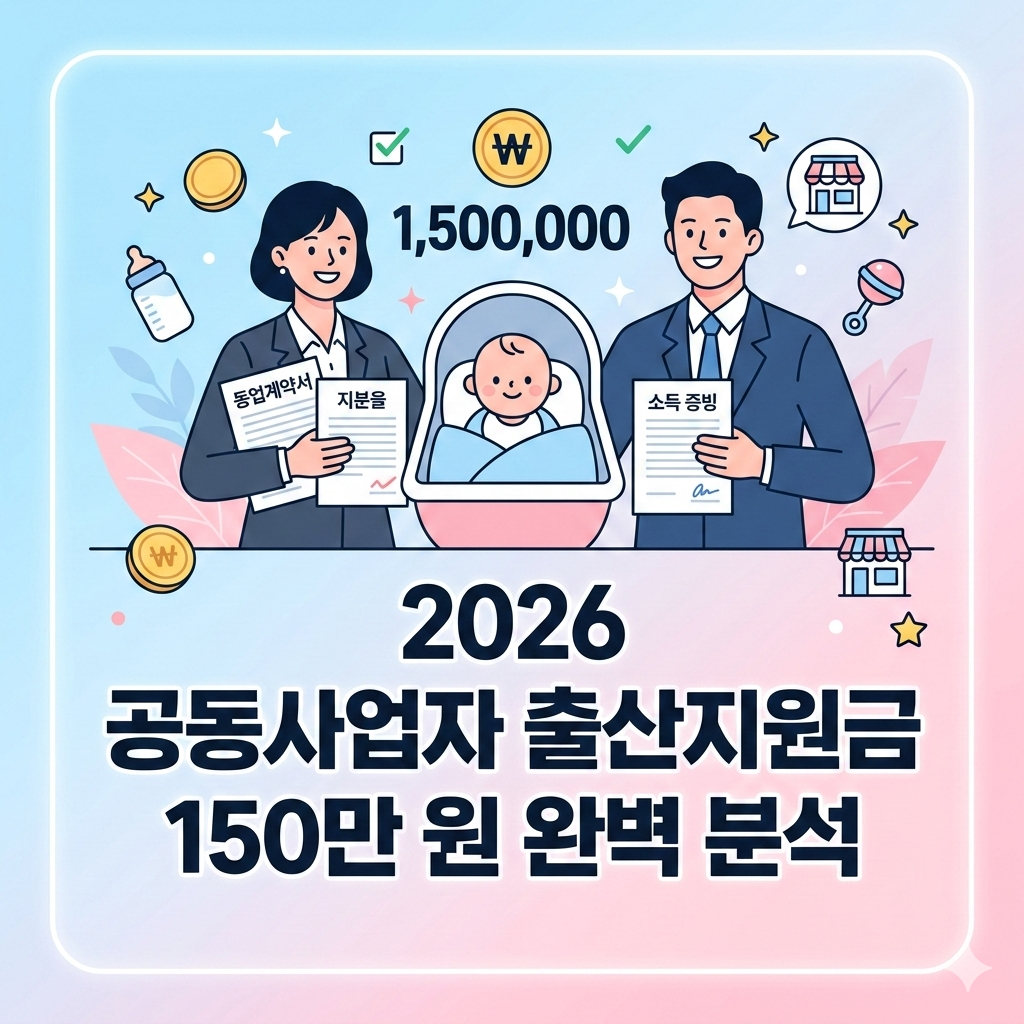 공동사업자 출산지원금 2026년 예외 인정 조건과 서류
