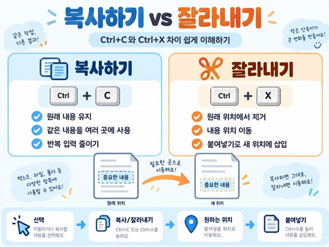 한글 복사&middot;붙여넣기 단축키｜골라붙이기&middot;모양복사까지 총정리