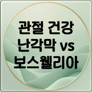 관절 건강 핵심 비교: 난각막(NEM) vs 보스웰리아