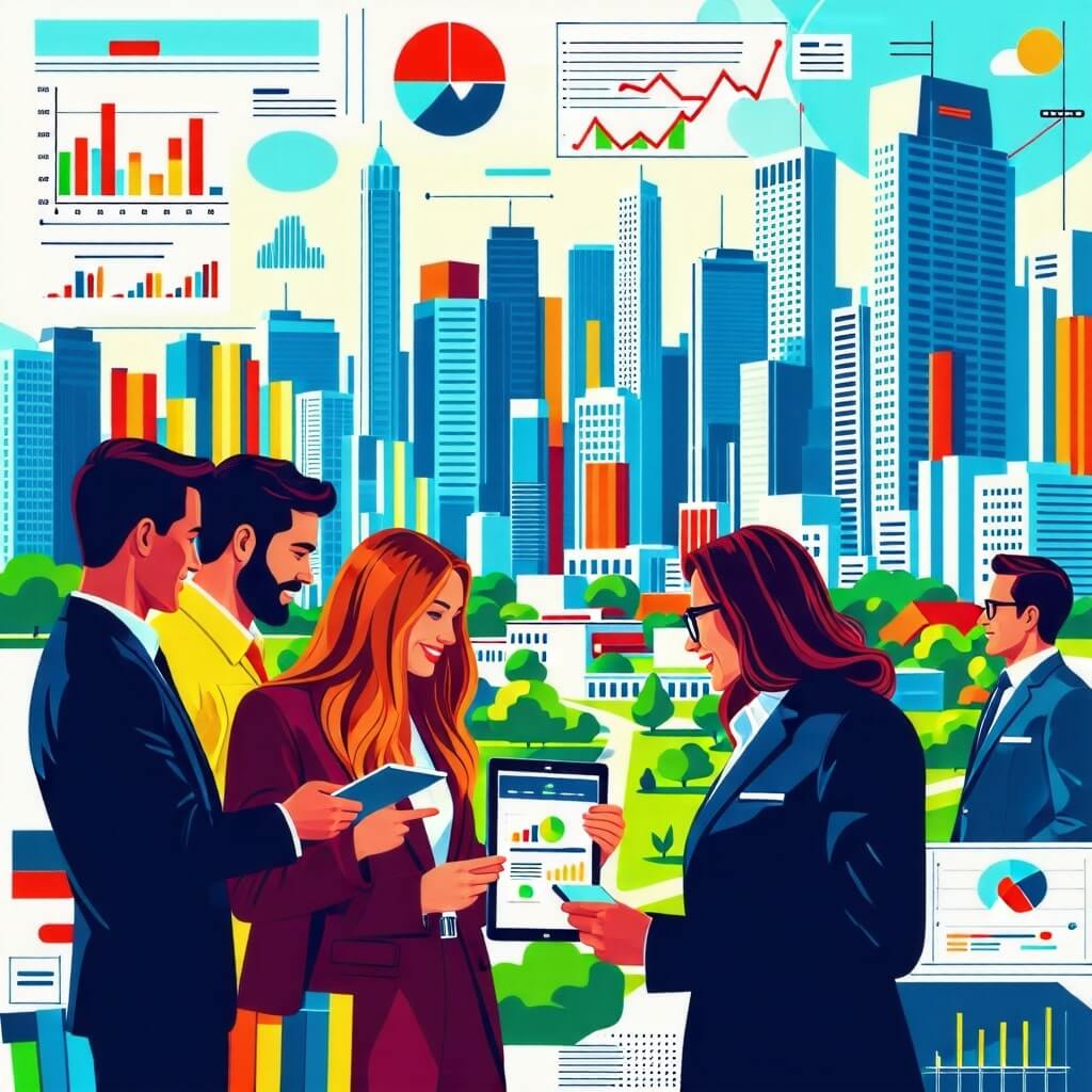 전문가들이 예측하는 부동산 시장의 미래 트렌드를 보여주는 이미지