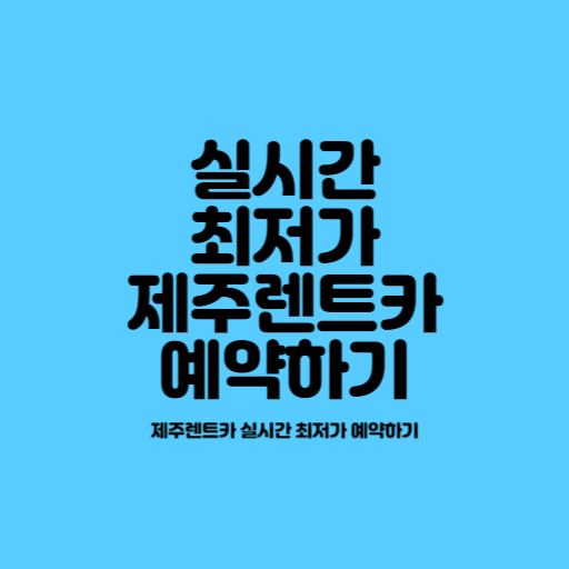 실시간최저가제주렌트카예약하기