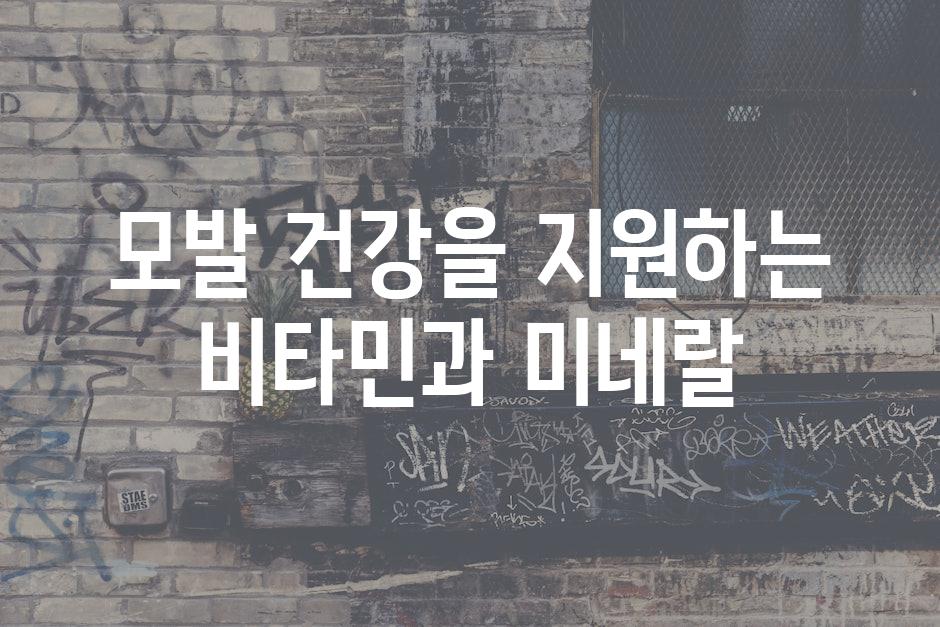 모발 건강을 지원하는 비타민과 미네랄