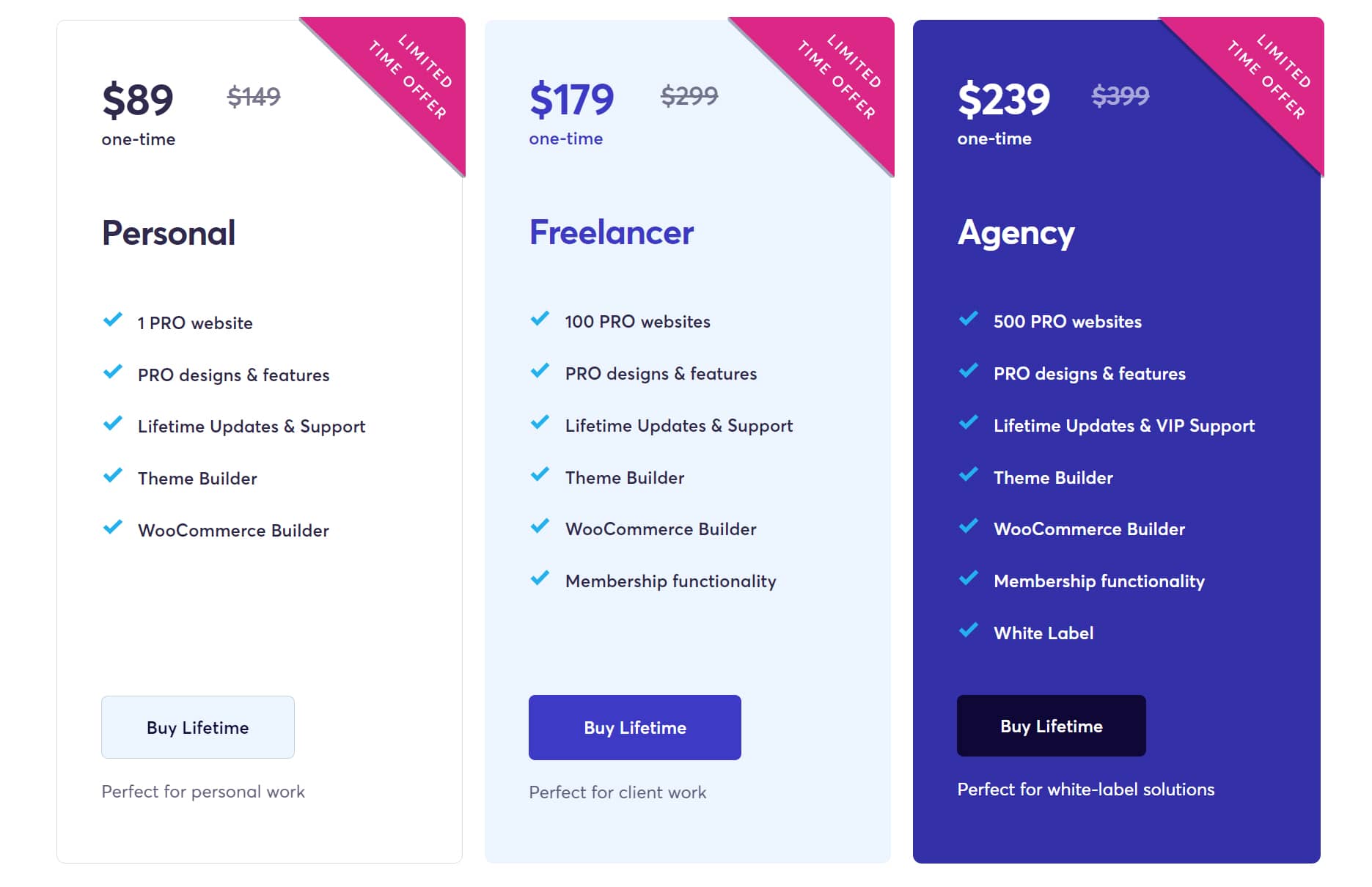 워드프레스 Brizy 페이지 빌더 블프 세일 - 라이프타임 요금제