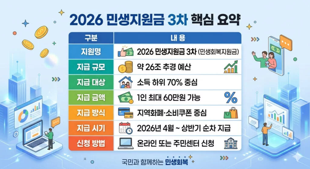 3차 민생지원금 지급일 언제? 신청기간&middot;대상자 총정리