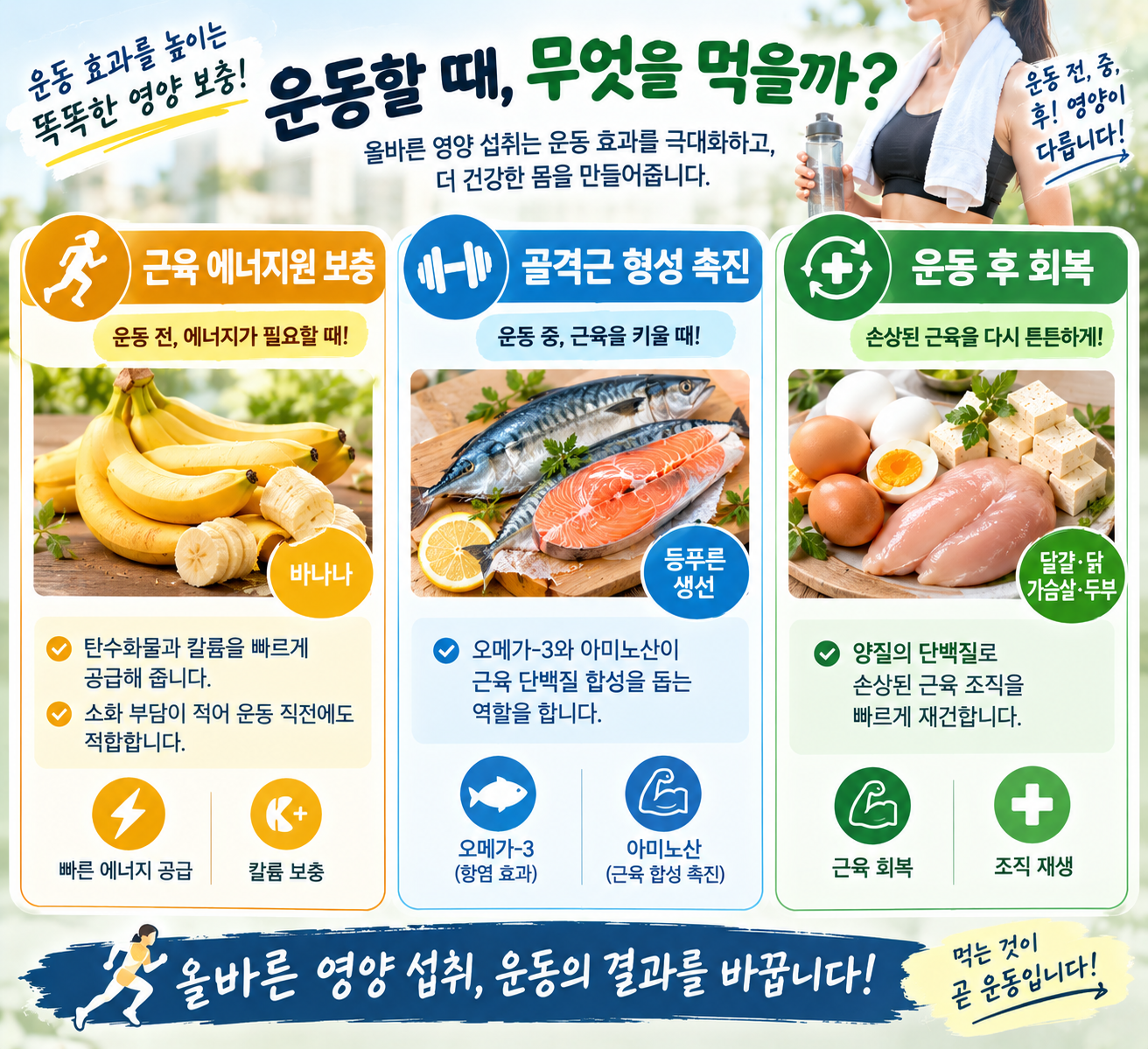 운동 전 먹으면 다른 식품