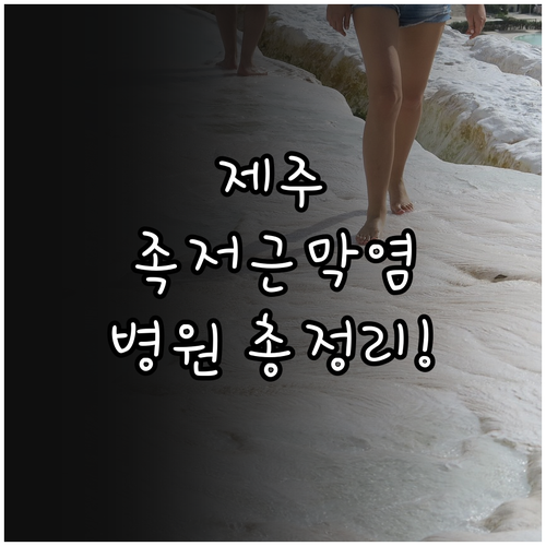 제주시 족저근막염 치료 병원 리스트 ..