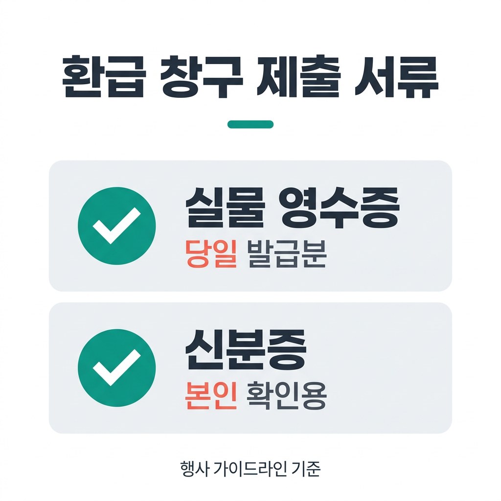 온누리상품권 환급 창구 제출 서류