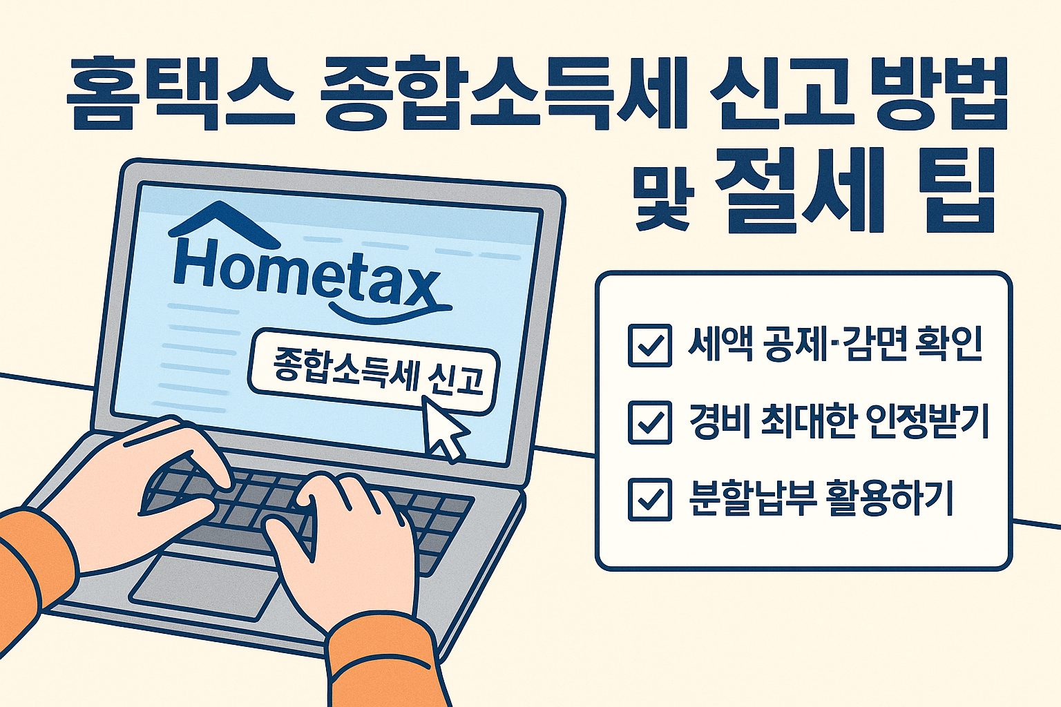 홈택스 종합소득세 절세 관련 사진