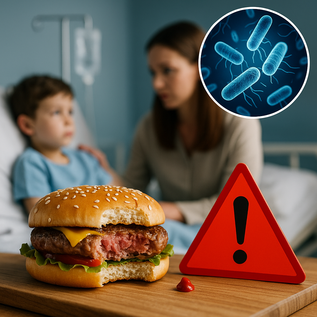 용혈요독 증후군에 걸린 아이의 병상 모습