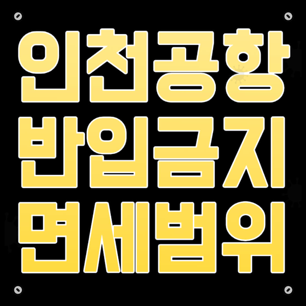 인천공항 반입금지