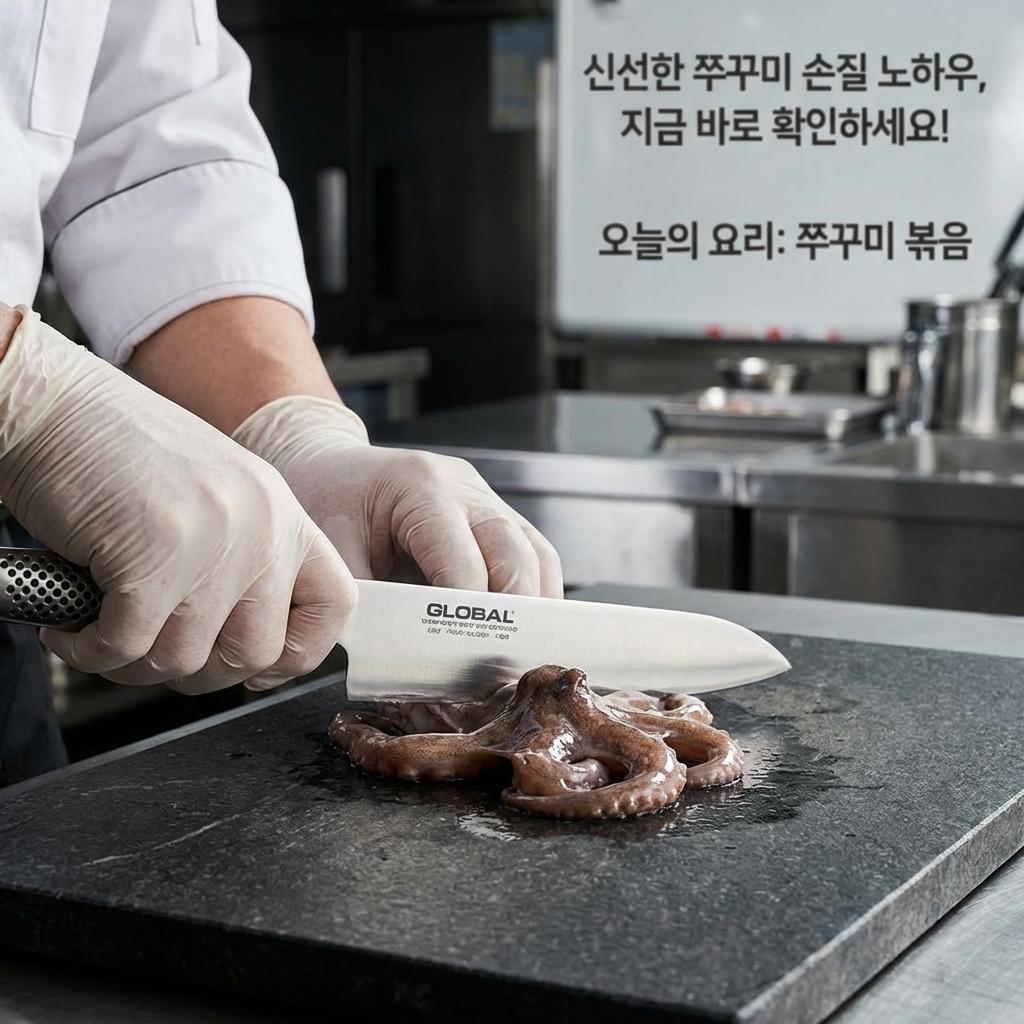 전문가가 알려주는 주꾸미 머리 연결부 분리 기술