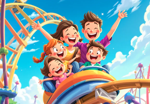 가족-놀이공원