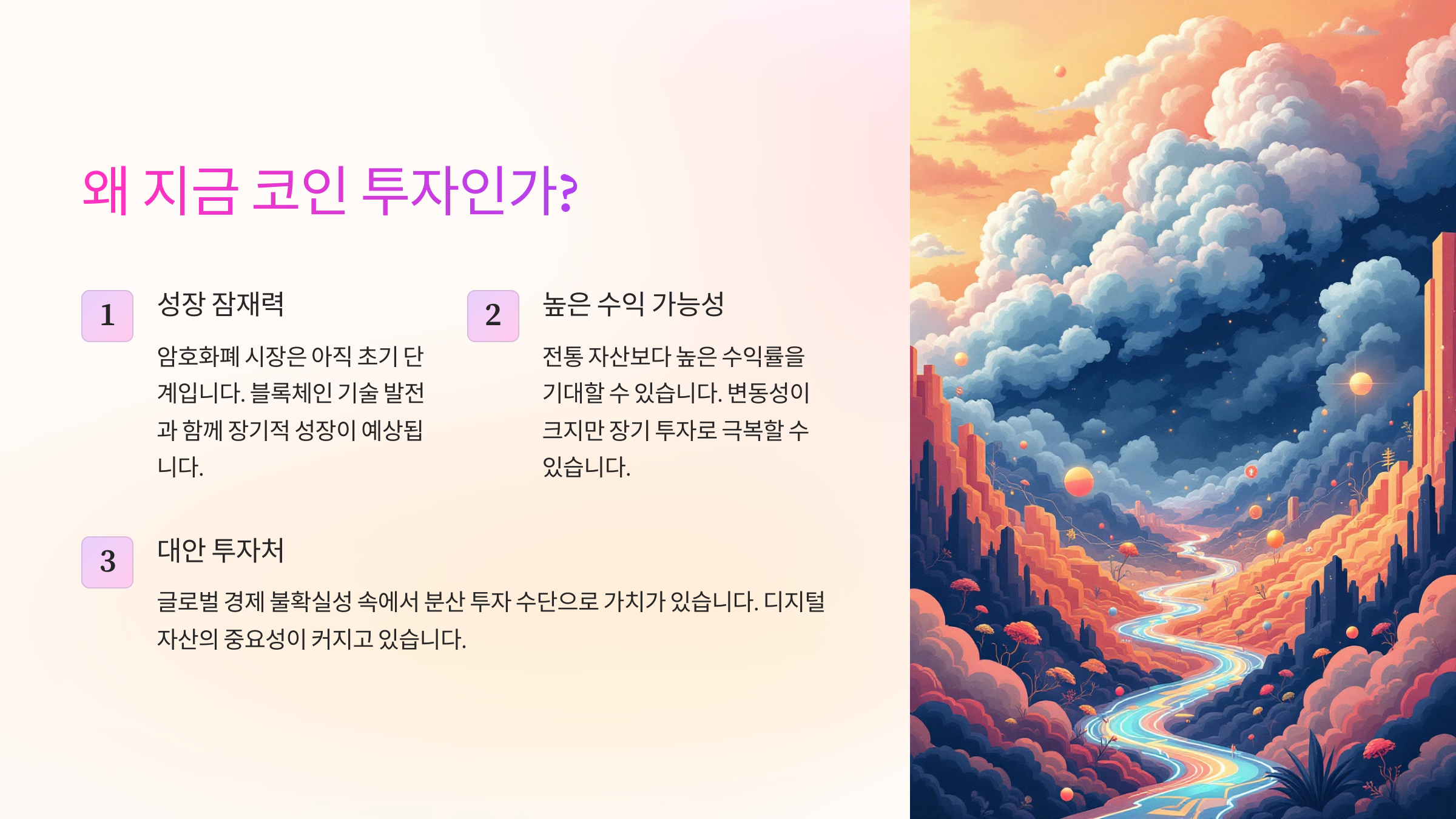 코인 투자에 대한 이해 설명