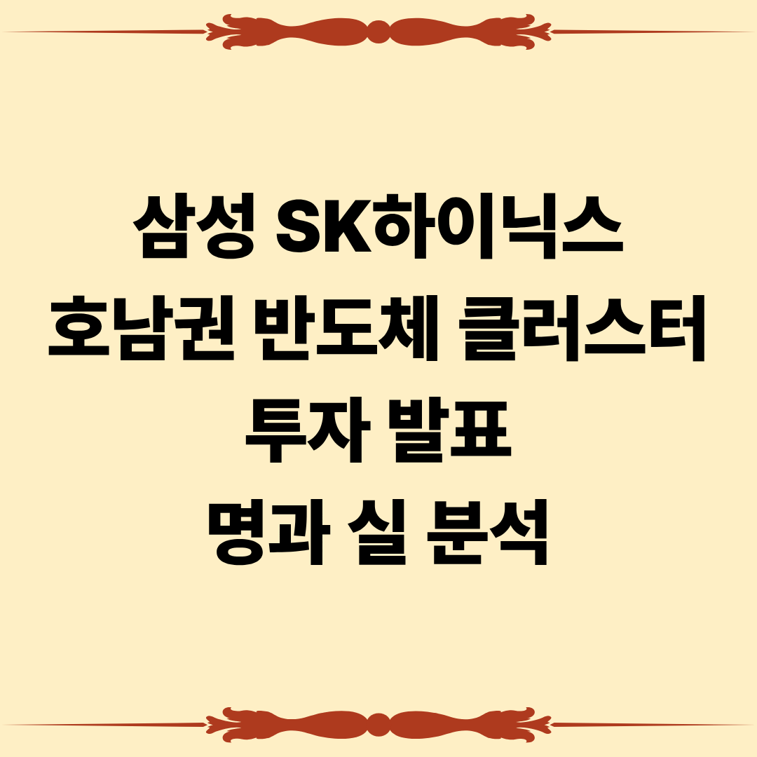 삼성 sk하이닉스 호남권 천조 투자
