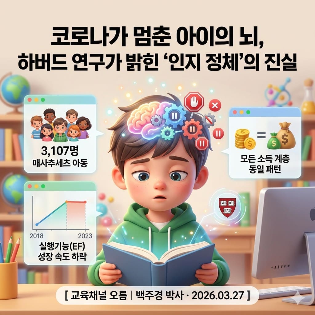 코로나 팬데믹이 우리 아이 뇌 발달을 '정체'시켰습니다