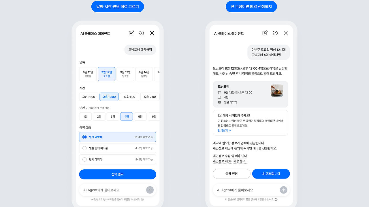네이버AI에이전트 플레이스에이전트 쇼핑에이전트 네이버지도AI 네이버플러스AI