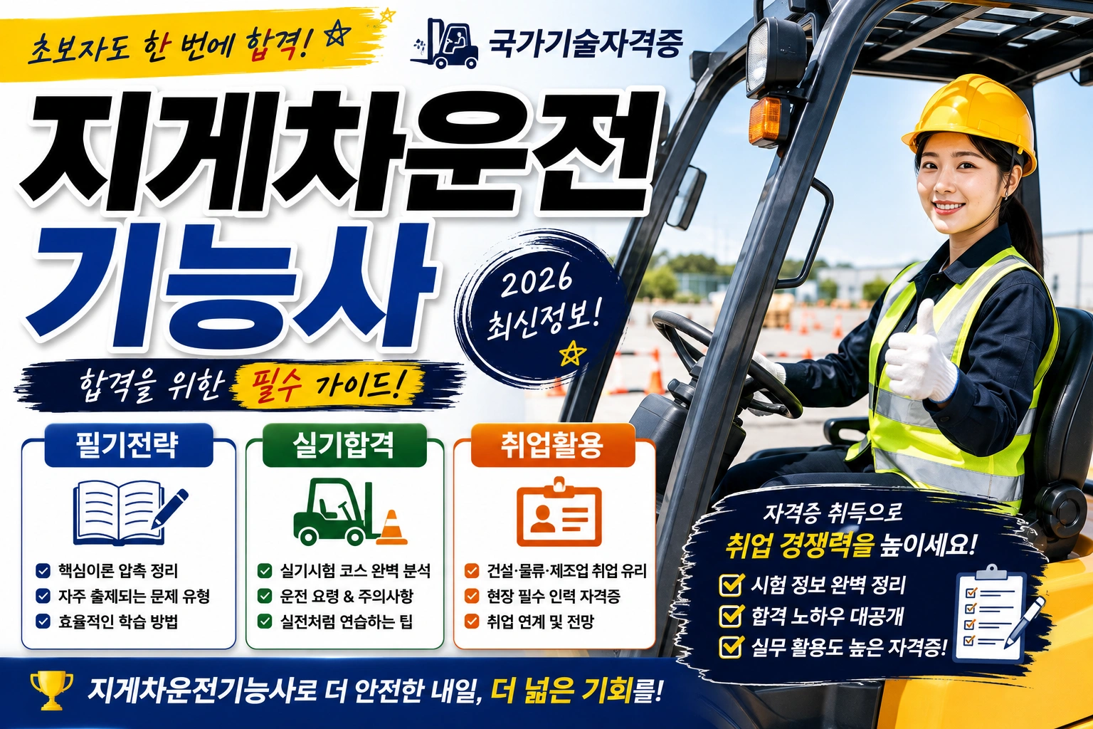 지게차운전기능사 (필기전략, 실기합격, 취업활용)