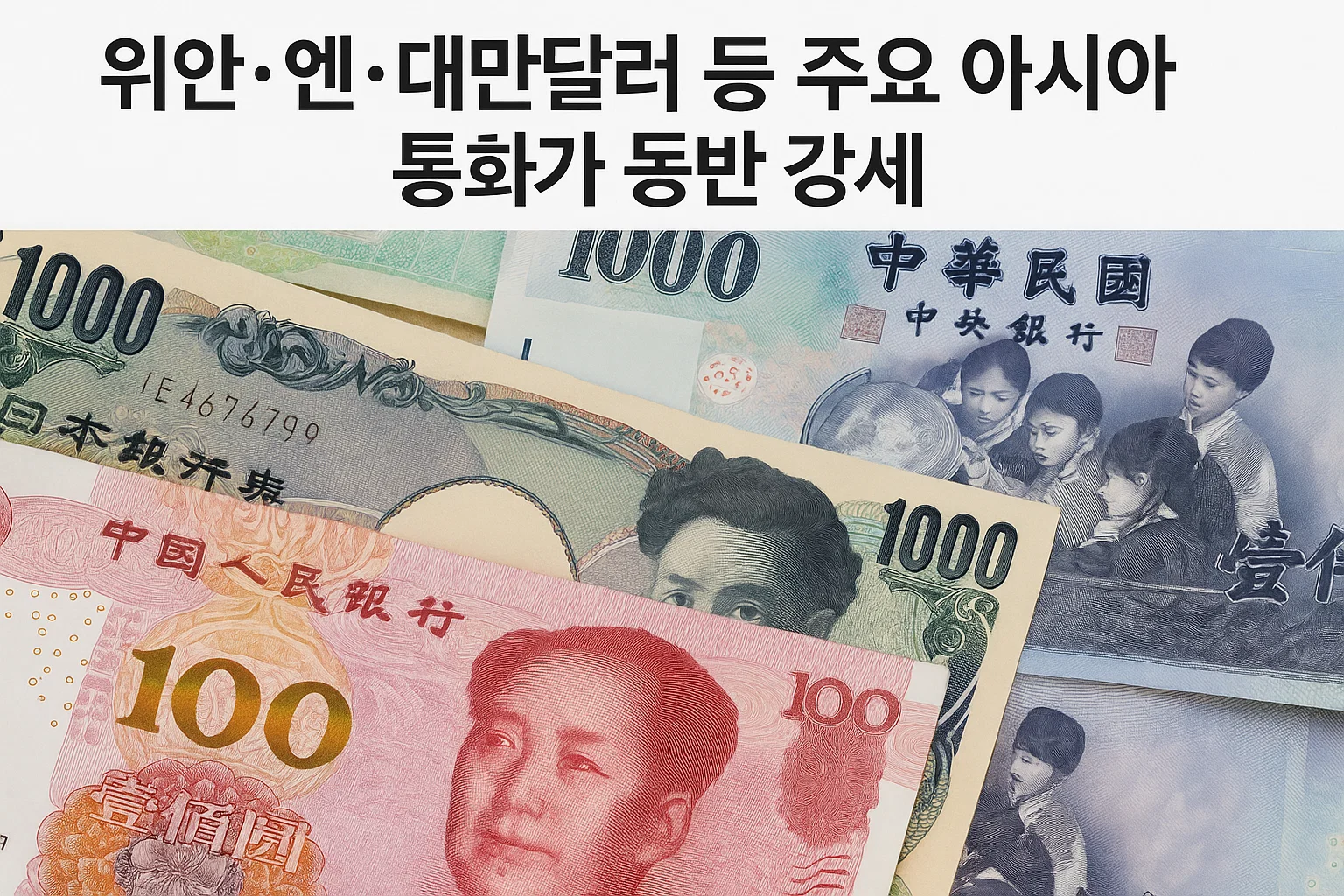 다국적 통화지표가 표시된 그래픽 보드