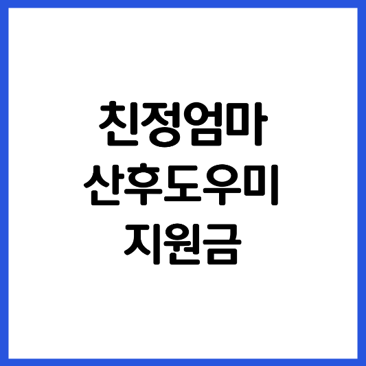 친정엄마-산후조리-지원금-신청