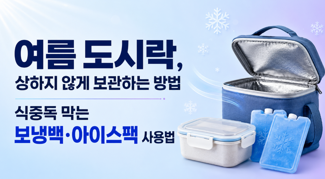 여름 도시락, 상하지 않게 보관하는 방법: 식중독 막는 보냉백&middot;아이스팩 사용법