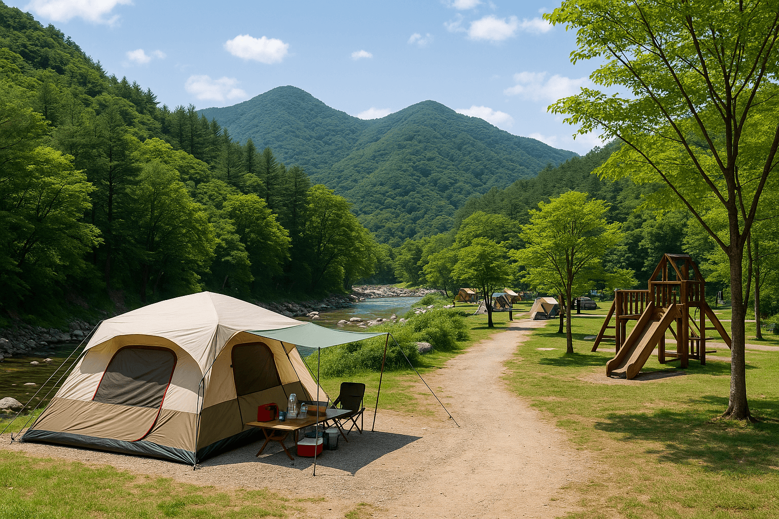 장수 방화동가족휴가촌에서 즐기는 자연 속 힐링과 가족 캠핑의 즐거움