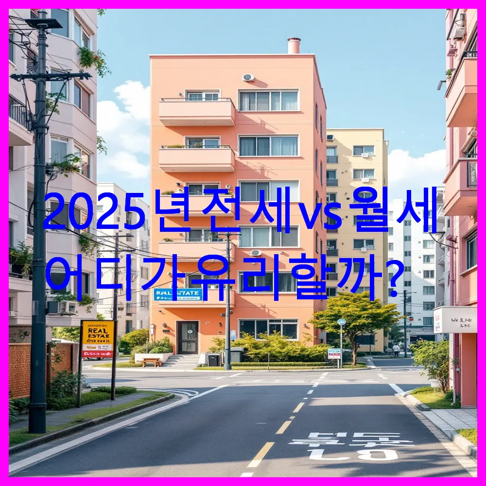 2025년 전세 vs 월세, 어디가 유리할까?