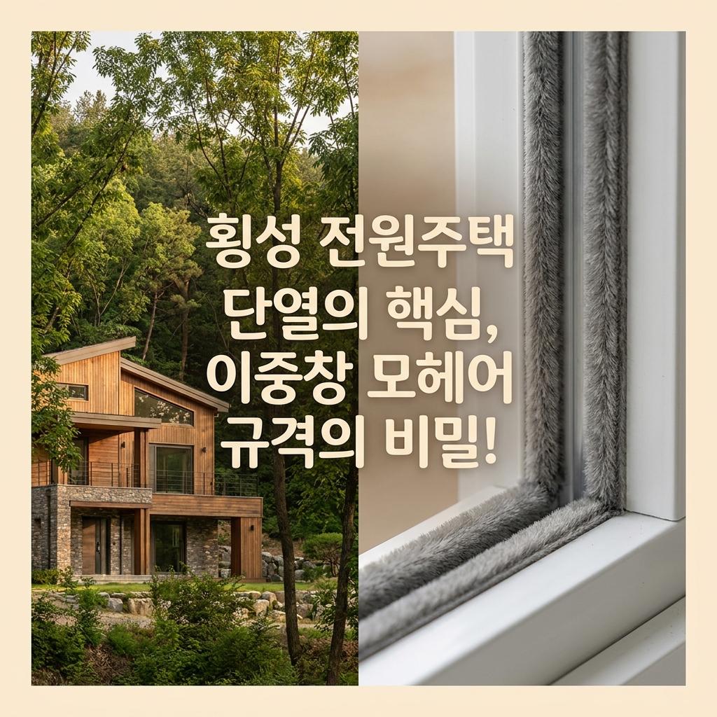 횡성 전원주택 이중창 모헤어