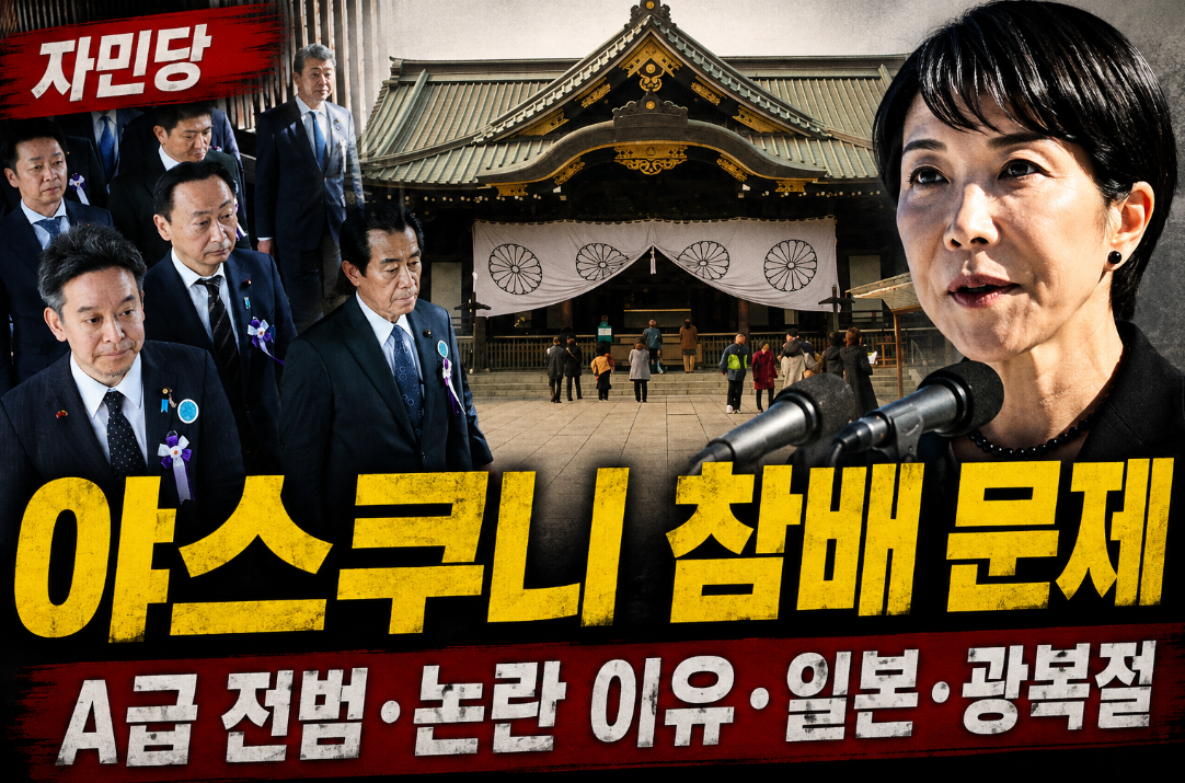 자민당 야스쿠니 참배｜A급 전범&middot;다카이치 공물 봉납&middot;논란 이유