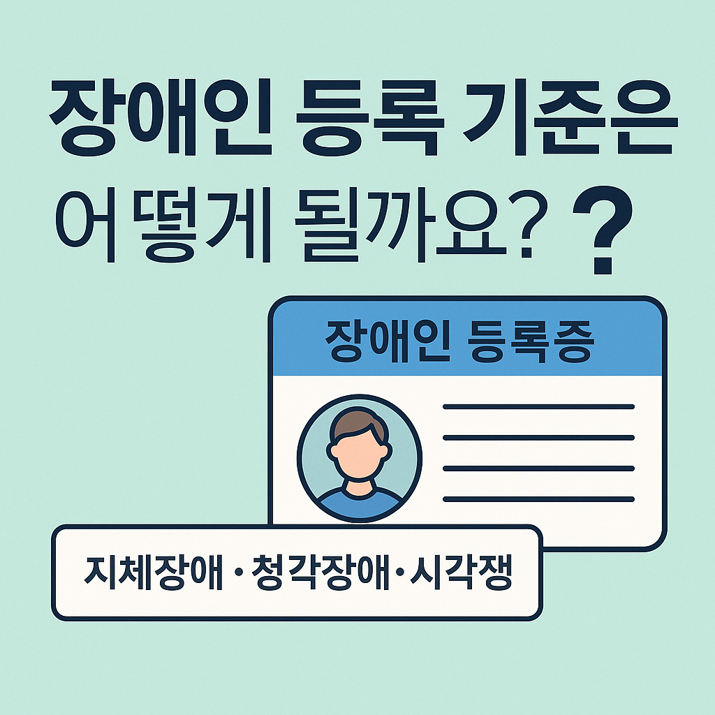 장애인 등록 기준 이미지
