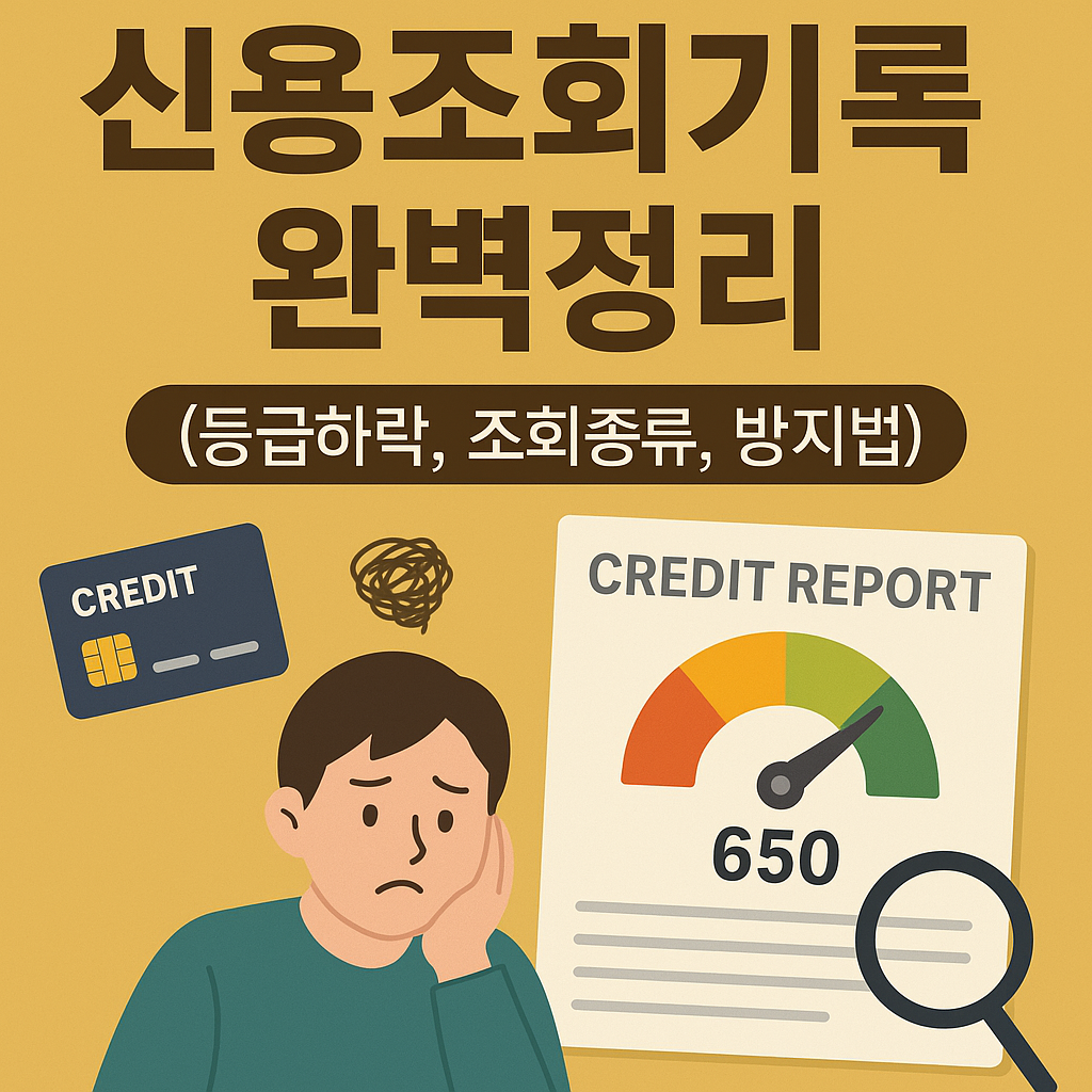 신용조회기록 완벽정리 이미지