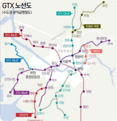 GTX노선도