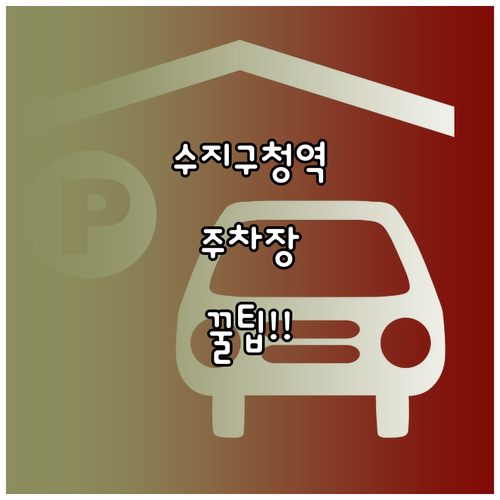 수지구청역 공영주차장 일일 최대 요금..