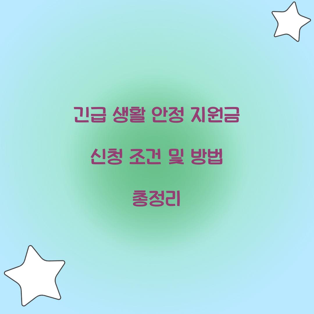 긴급 생활 안정 지원금